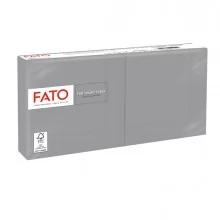 100 tovaglioli carta 24x24cm 2 Veli Grigio Fato