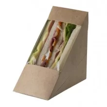 100 Scatole per Sandwich in carta kraft 12,3x7,2x12,3cm Street Food Leone FUORI CATALOGO