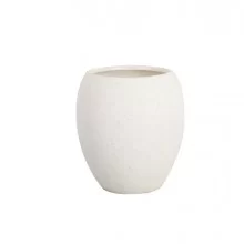 Bicchiere porta spazzolini bianco linea Stone