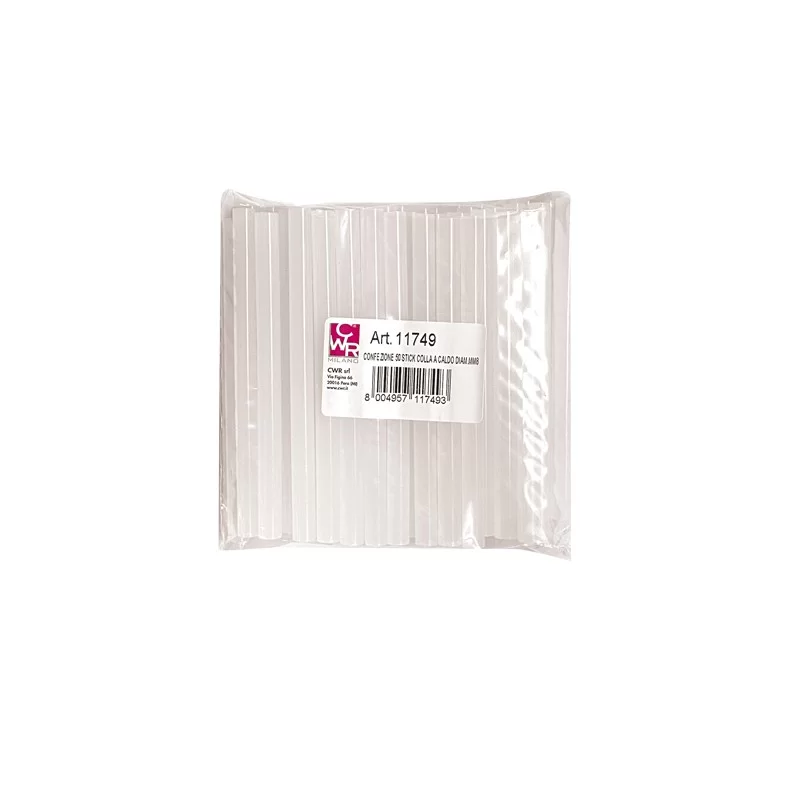Blister 50 pz colla stick mini 10cm x diam. 7mm DECO