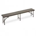 Panca pieghevole L183cm in HDPE noce Horeca