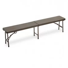Panca pieghevole L183cm in HDPE noce Horeca