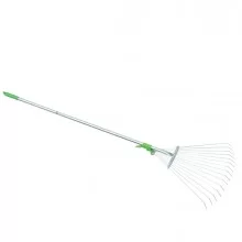 Scopa in metallo per erba e foglie regolabile