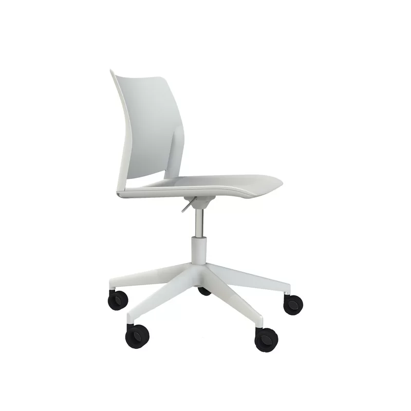 Sedia home/office Alpha GB bianco S/braccioli