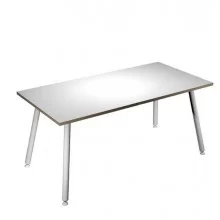 Scrivania 180x80xH74,4cm Bianco/ Bianco Skinny Metal