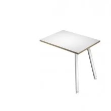 Allungo dx/sx 60x80xH74,4cm per scrivanie Skinny Metal Bianco/ Bianco