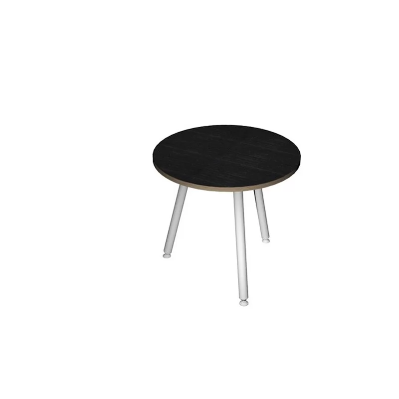 Tavolo riunione tondo Ø80cm Nero venato Skinny Metal