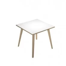 Scrivania 80x80xH74,4cm Rovere/Bianco Woody