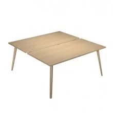 Scrivania a 2 postazioni contrap. 120x166cm Rovere/Rovere Woody