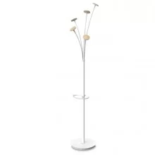 Appendiabiti a 5 posti 175cm bianco/legno chiaro Festival BC Alba