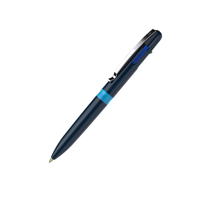 Penna a sfera Take 4 a quattro colori punta M fusto blu Schneider (Conf.10)