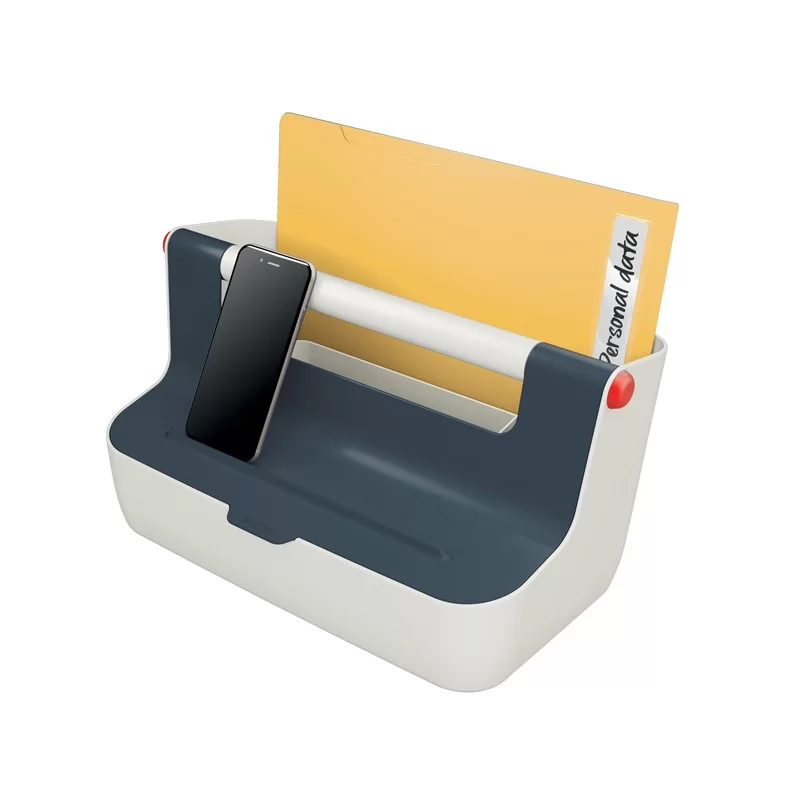 Cassetta portaoggetti con maniglia grigio Cosy Leitz FUORI CATALOGO