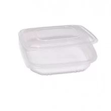 Pack 50 contenitori PP coperchio incernierato 21,5x21,5cm H3,4cm Europack QC3-10