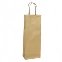20 shoppers carta biokraft 14X9X38cm portabottiglie oro