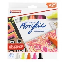 Astuccio 5 marcatori acrilici Edding 5000 broad neon FUORI CATALOGO