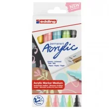 Astuccio 5 marcatori acrilici Edding 5100 medium Pastel FUORI CATALOGO