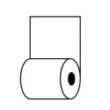 Rotolo carta termica BPA free 70gr neutra 59,5mmx85mt Ø90mm distr.self service (Conf.4)