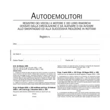 Registro autodemolitori 200pag numerate DU134020000