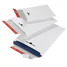 Busta a sacco in cartone bianco 260x345x30mm con chiusura autoadesiva (Conf.100)