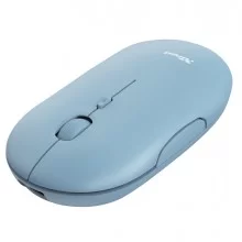 Mouse ultrasottile wireless ricaricabile Puck azzurro Trust FUORI CATALOGO