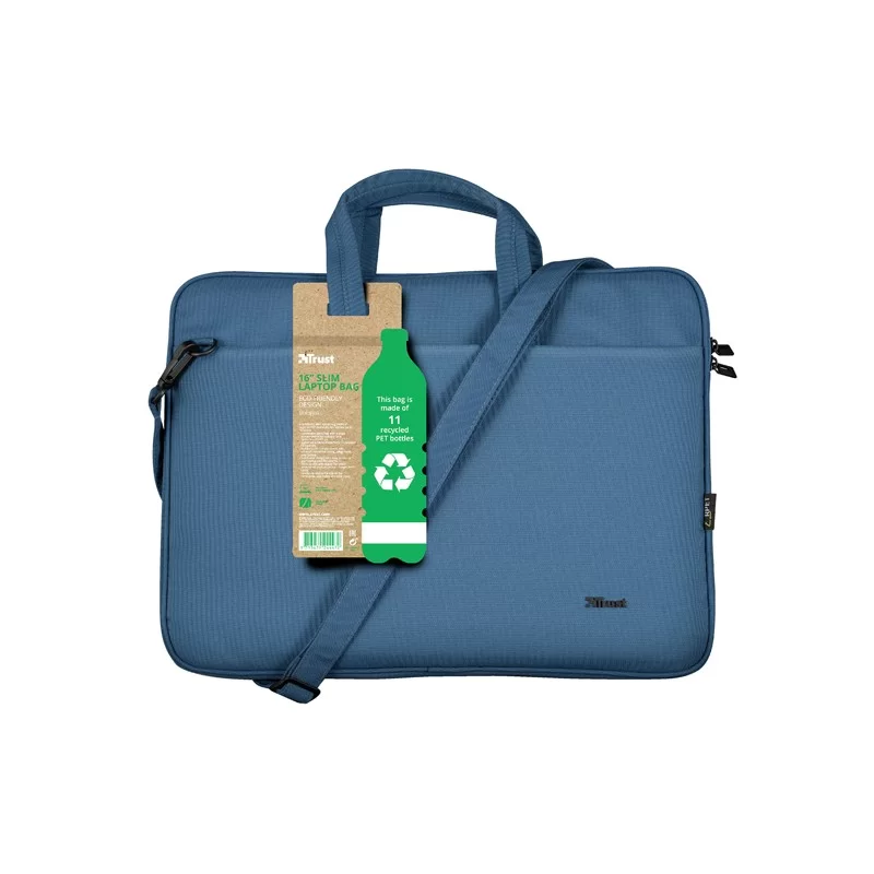 Borsa ecocompatibile per notebook da 16" Bologna - blu Trust