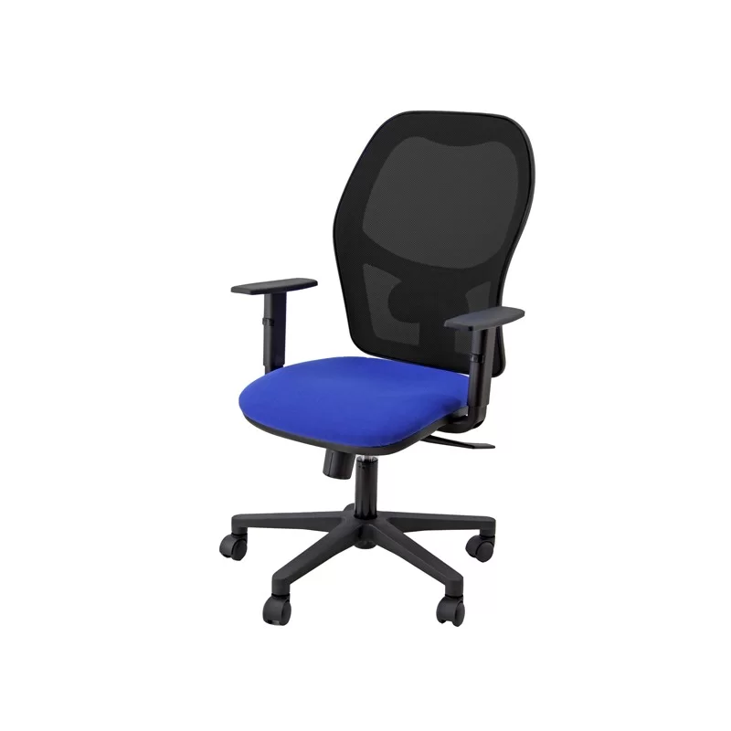 Seduta operativa Hubble HUHUVE blu/nero 3 blocchi con braccioli regolabili