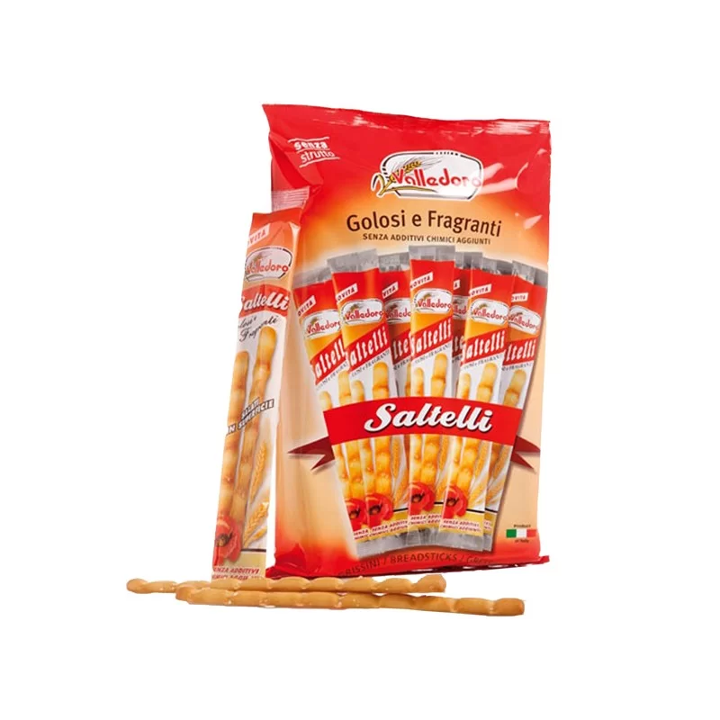 Grissini Saltelli multipack 240gr (18 monoporzioni) Valledoro (Conf.12)