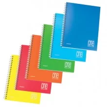 Maxiquaderno spiralato s/fori PPL A4 80fg+1 80gr 1 rigo One Color Blasetti (Conf.6)