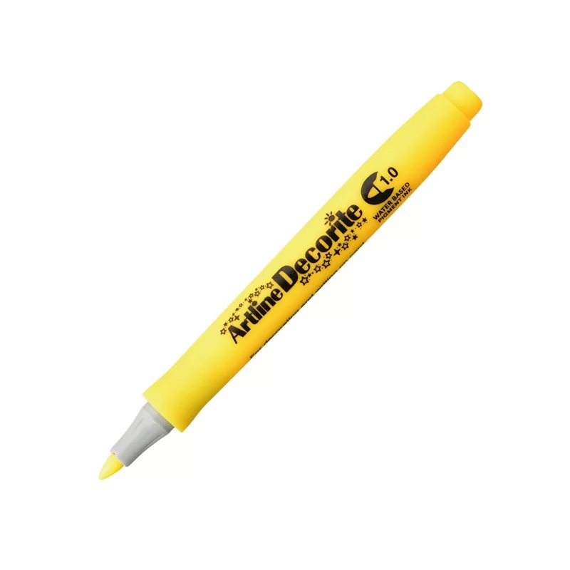 Marcatore Decorite punta tonda 1.0mm giallo Artline