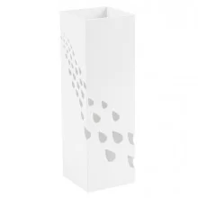 Portaombrelli in metallo verniciato fantasia gocce bianco