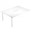 Allungo tavolo riunione Woody Sup.160x120cm piano bianco / gambe metal