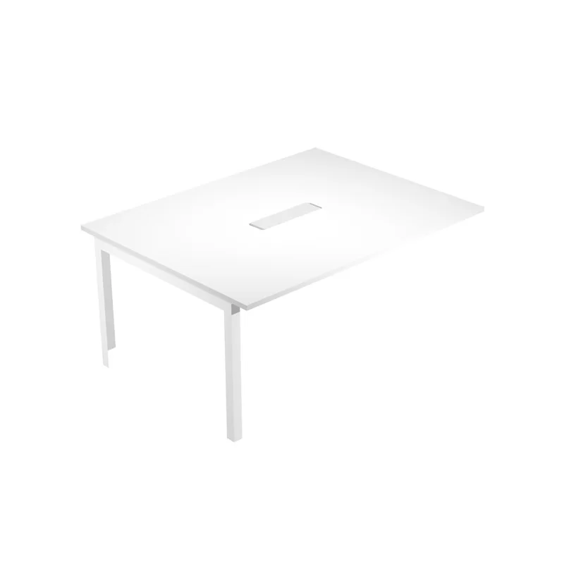Allungo tavolo riunione Woody Sup.160x120cm piano bianco / gambe metal