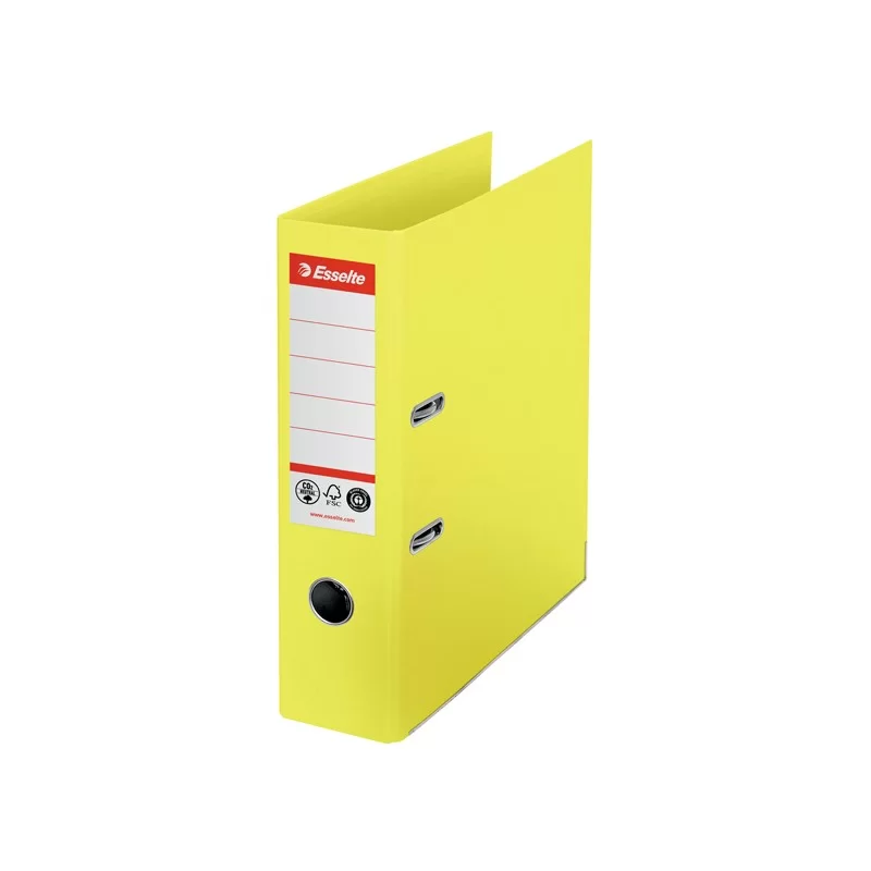 Registratore a leva Dorso 75mm giallo CO2 neutral Esselte