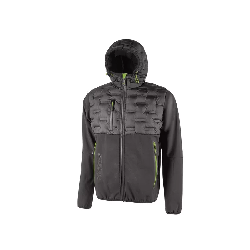 Giacca ibrida idrorepellente Spock taglia M grigio verde U-Power