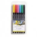 Astuccio 6 pennarelli Aqua Brush Duo colori primari Lyra