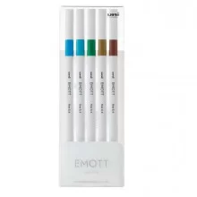 Astuccio 5 fineliner EMOTT tratto 0.4mm colori ass. Island Uni Mitsubishi FUORI CATALOGO