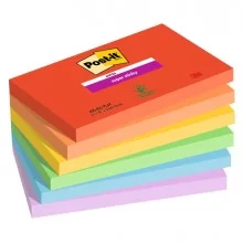 Cf. 6pz blocco 90foglietti Post-it® Super Sticky 76x127mm 655-6SS-PLAY Playful
