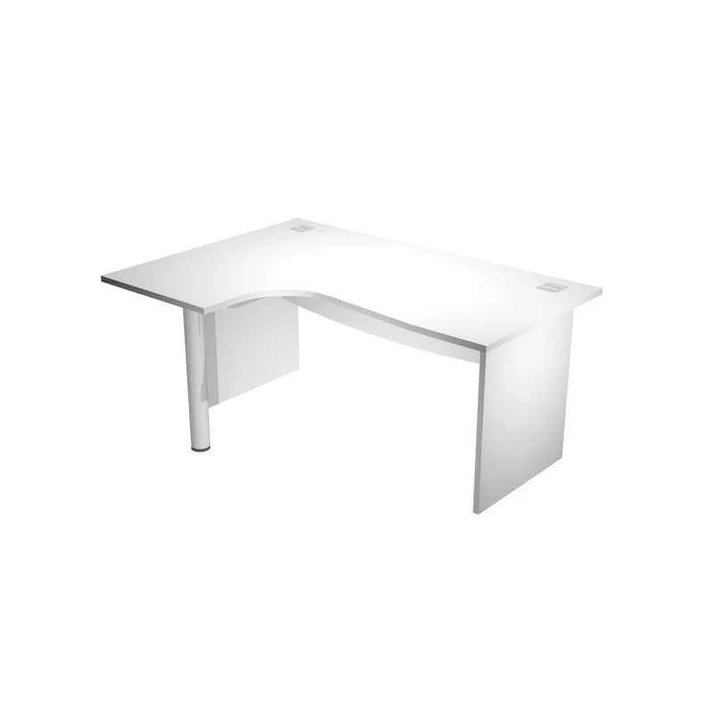 Scrivania Compact SX fianco melam. + supp.met. L180cm Bianco - AgorA' Direction