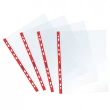 25 Buste forate c/ banda rossa Sprint 22X30cm Favorit