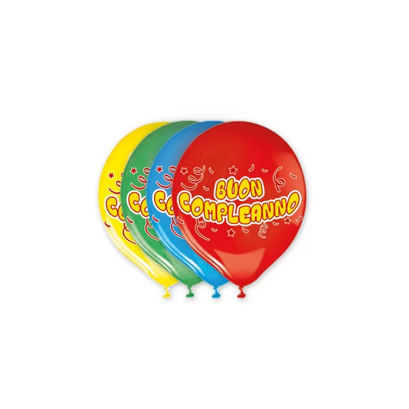 Busta 20 palloncini in lattice Ø30cm Buon Compleanno Big Party FUORI CATALOGO