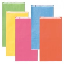 100 sacchetti a soffietto 8x16x2,5cm colori chiari assortiti Rex Sadoch