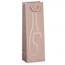 Shopper portabottglie c/manici in corda 12x37x9cm avorio Rex Sadoch (Conf.10)