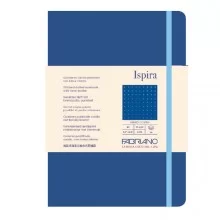 Taccuino c/elast. Ispira cop. rigida f.to A5 96fg. puntinato blu royal Fabriano FUORI CATALOGO