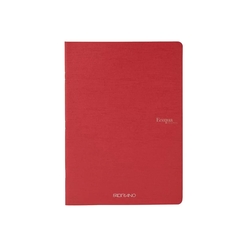 Maxiquaderno A4 38fg+2 90gr 5mm Ecoqua original PM rosso scuro Fabriano (Conf.5)