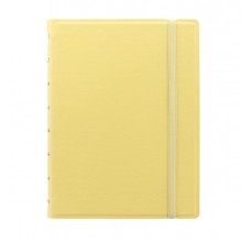 Notebook f.to A5 a righe 56 pag. giallo limone similpelle Filofax