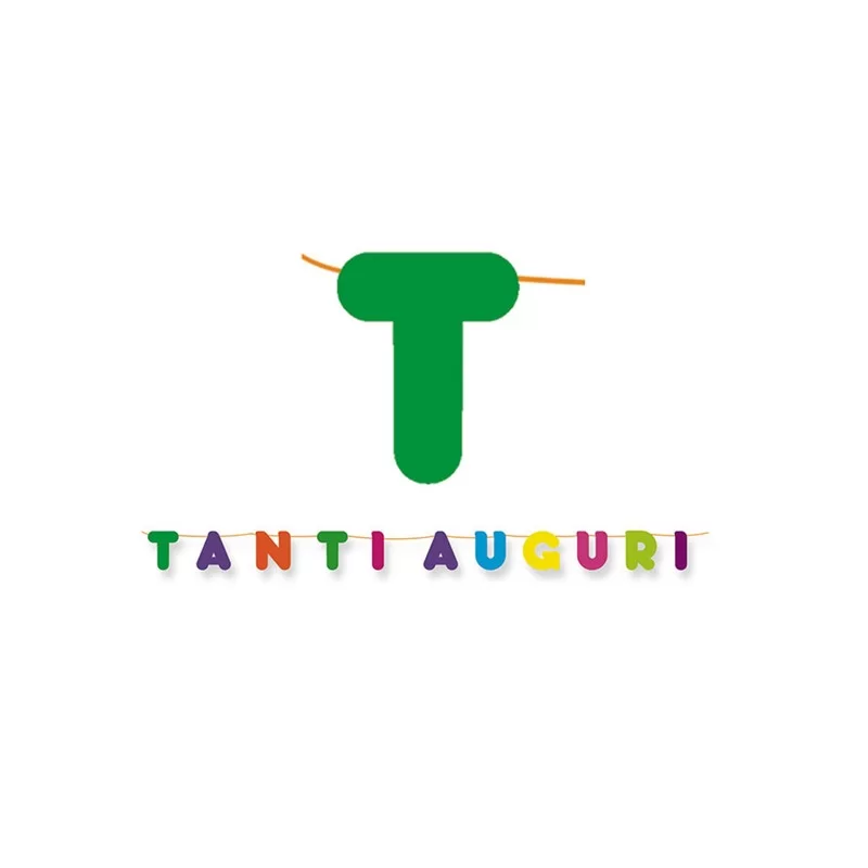 Festone in cartoncino 6mt Tanti Auguri Big Party FUORI CATALOGO