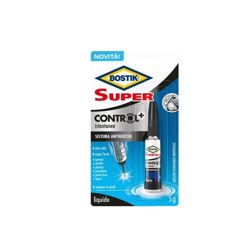 Colla istantanea universale Bostik Super Control 5g c/sistema antigoccia
