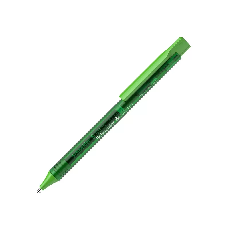 Penna gel a scatto Fave punta 0.7mm verde Schneider (Conf.20)