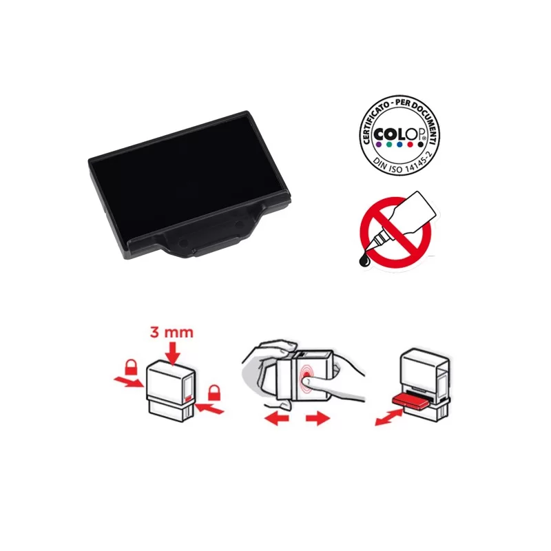 Tampone POCKETSTAMP 40 E/PSP40 nero Colop (Conf.5) FUORI CATALOGO