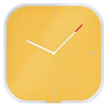 Orologio da parete silenzioso in vetro giallo Cosy Leitz